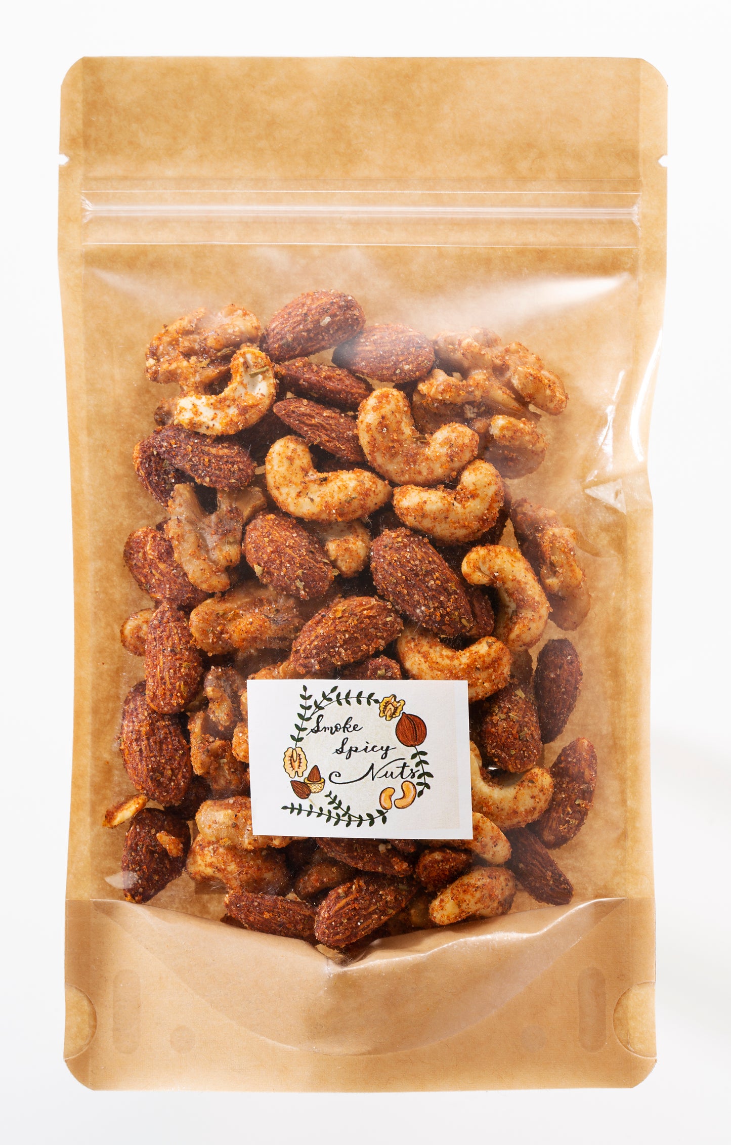 2 noix épicées fumées, 2 haricots épicés fumés